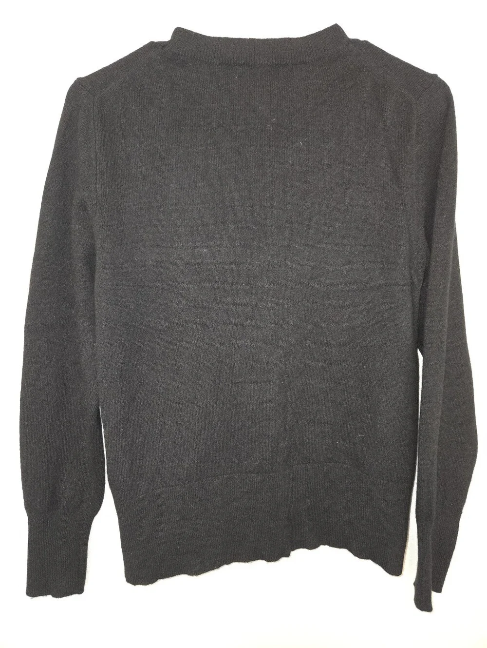 J. Crew 100% Cashnere Black Crewneck Pullover Sweater, Size Medium - Picture 4 of 8